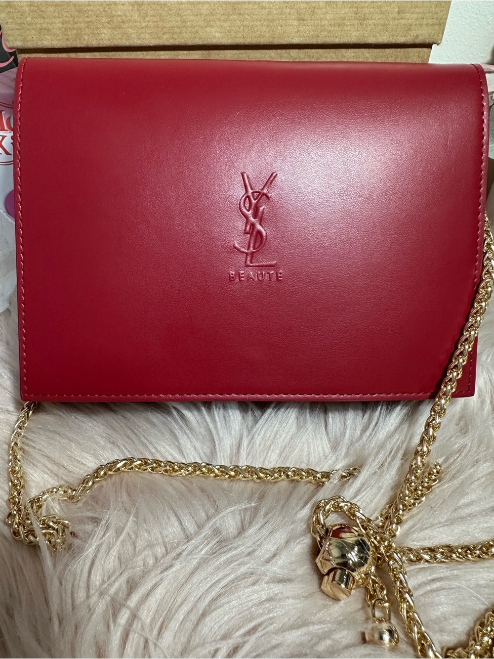 GWP YSL beauty red crossbody bag